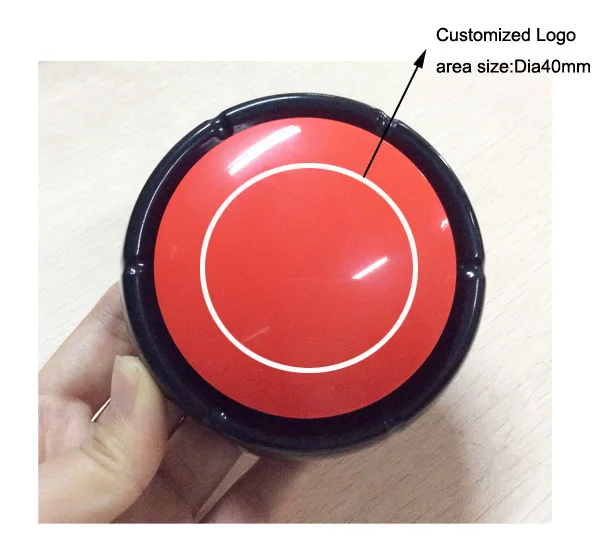 Custom Factory Supply Funny Game Multi-color Recordable buzzer sound animal voice box push button for dog training
