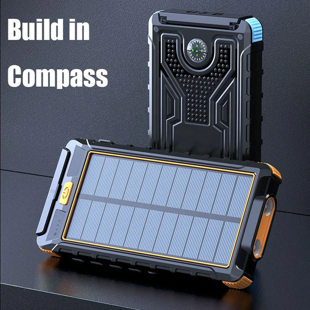 Trending Products Rechargeable Battery Solar Power Bank 10000 Mah Portable Outdoor Power Bank For Smartphone