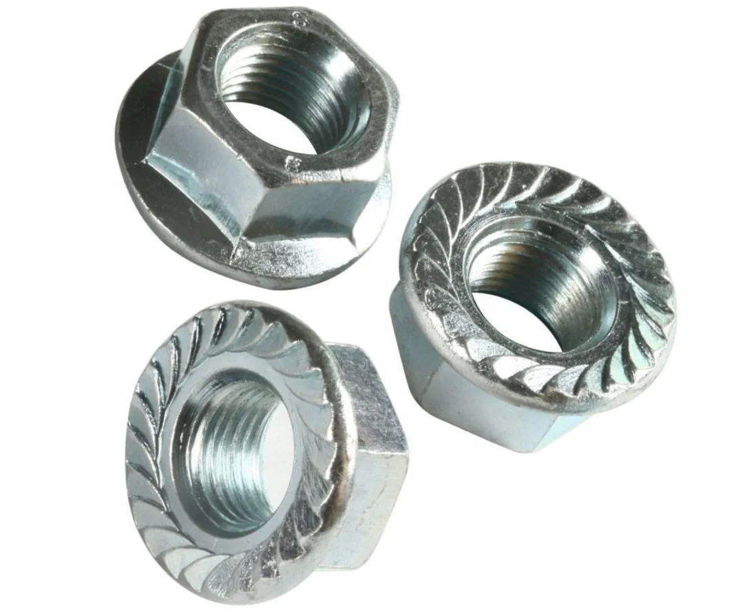 Professional manufacturer Wholesale hex flange nut DIN6923 zinc plated/ galvanized