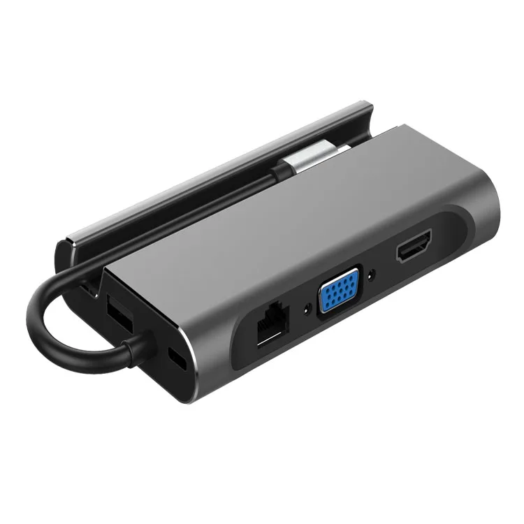 Горячая Распродажа USB C концентратор Тип C концентратор адаптер с Ethernet USB C для VGA Micro SD совместимый с компьютерами Mac Pro и ноутбуками