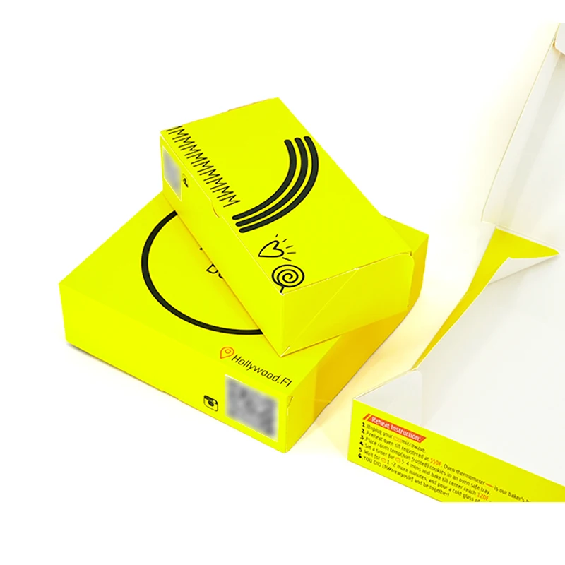 Manufacturer Yellow Custom Good Price Sweet Thin Paper Box food packaging Gift Box Packaging Shipping white card mailer box