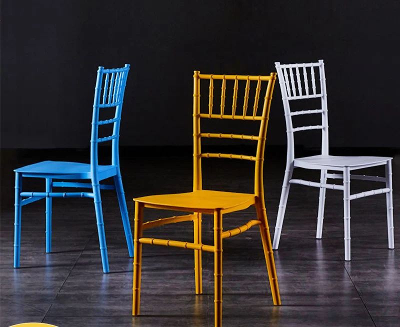 Оптовая продажа уличная мебель новый свадебный стул из белой смолы silla chiavari