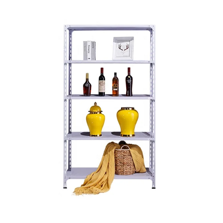 Factory hot sale powder coated slotted angle shelving systems rack