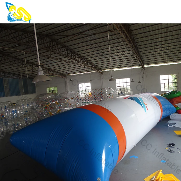 colorful sport game toy jumping pillow for rental giant inflatable water blob launch pad