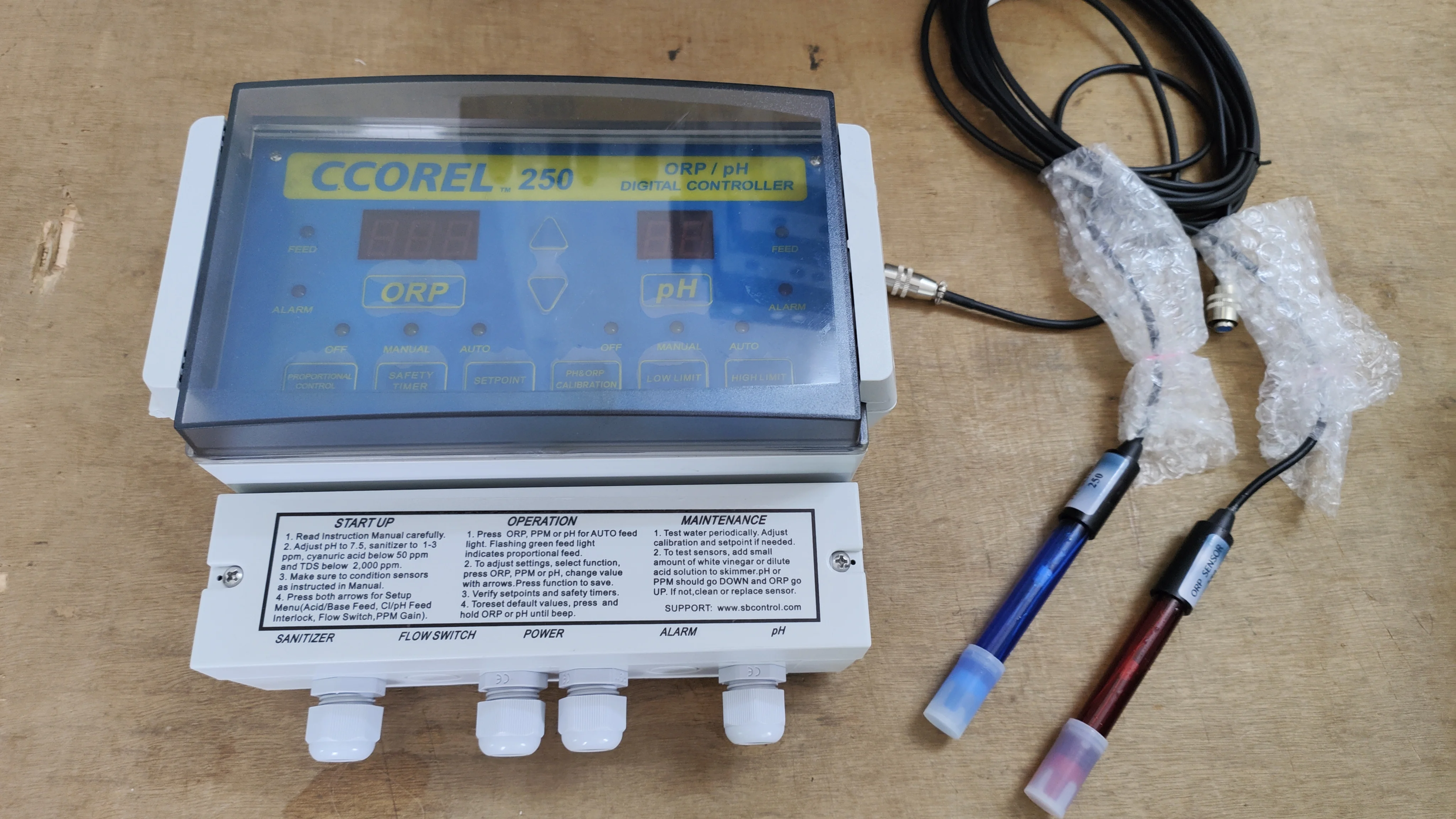 Цифровой Контроллер Ph Orp монитор с выходной мощностью цифровой контроллер для дезинфекции бассейна