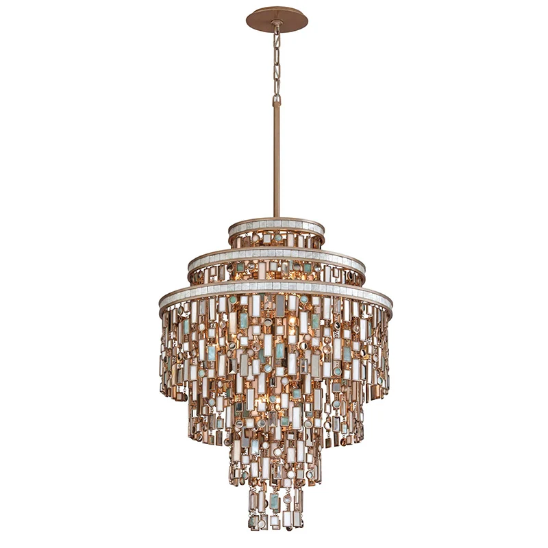Tiffany Fixtures Chandelier Ceiling Luxury Metal Nordic Lighting Nature Sea Shell Chandelier For Living Room