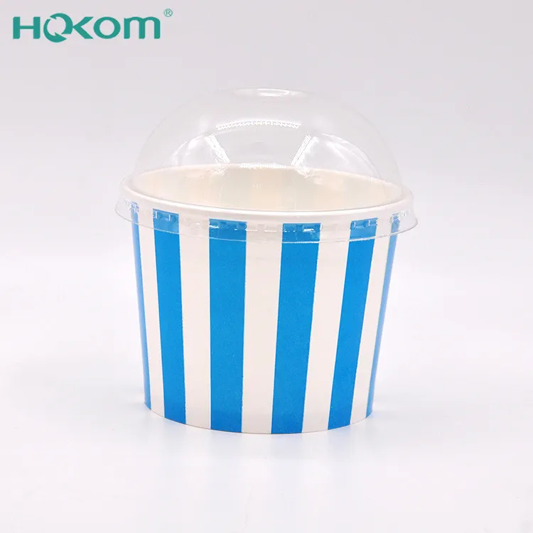 trending products 2024 new arrivals PE coated yogurt cups striped ice cream cup walls ice cream