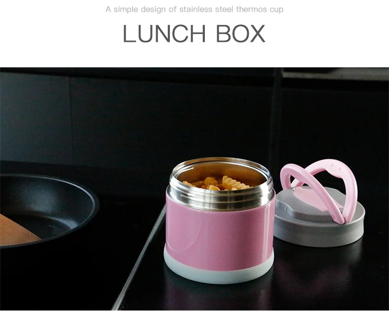 Vacuum stainless steel  thermos lunch box  foldable  handle  in stocks