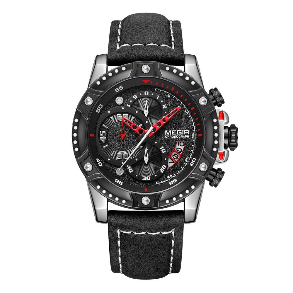 Оптовая хронограф OEM пользовательские часы мужские спортивные кварцевые