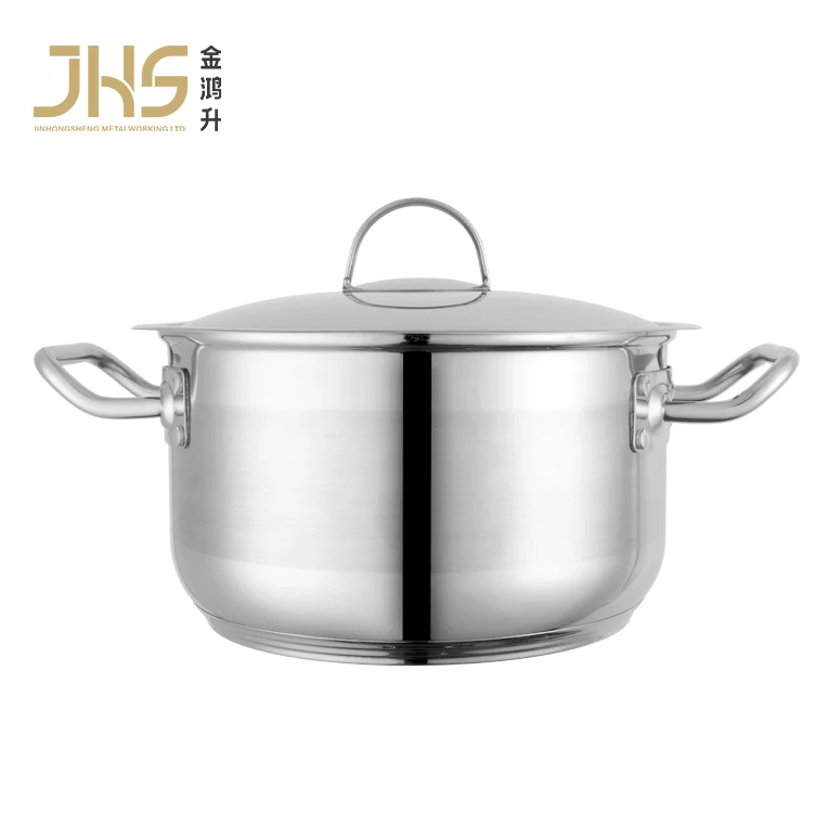 Factory price high quality soup pot kitchen cooking cookware set stainless steel pots casserole With Steel Lid