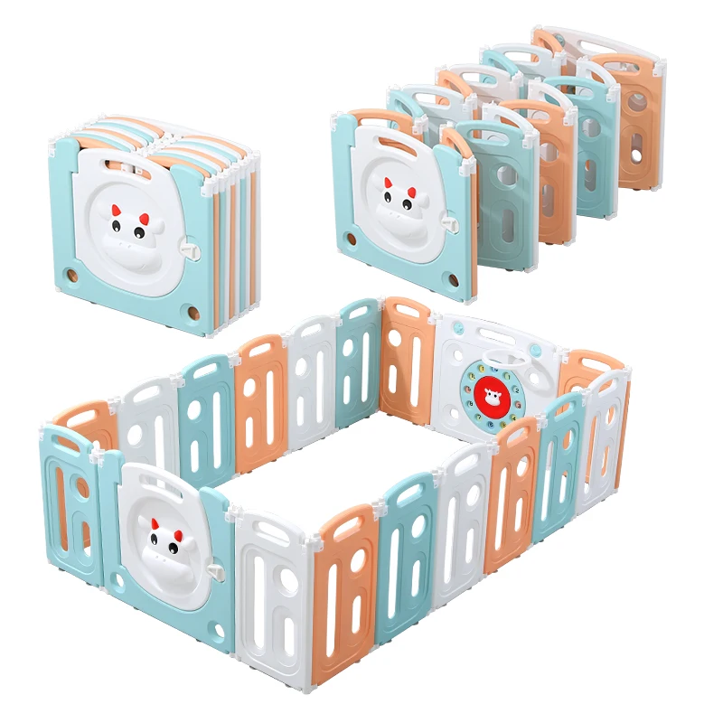 Indoor Foam Play Area For Babies Children Toys Kids Products Safety Barriers Baby Playpen Plastic Fence With 16+2 Panel