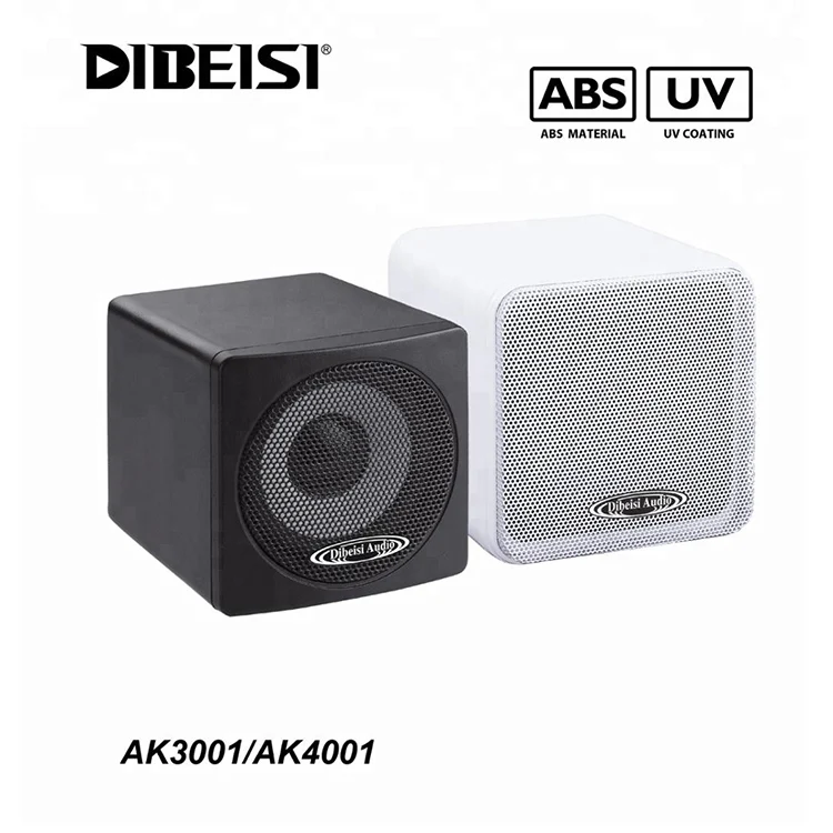 DIBEISI wholesale 3/4 inch indoor outdoor weatherproof stereo wall mount home mini wall speakers (pair) AK3001