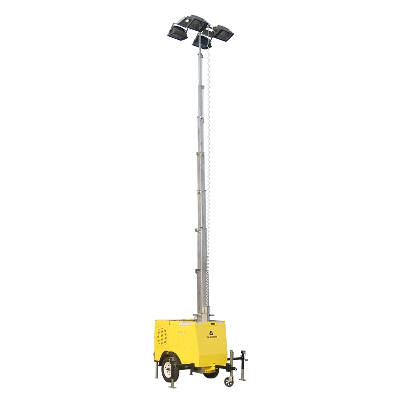 Diesel power  light tower hydraulic mast LED lighting tower with yammar engine