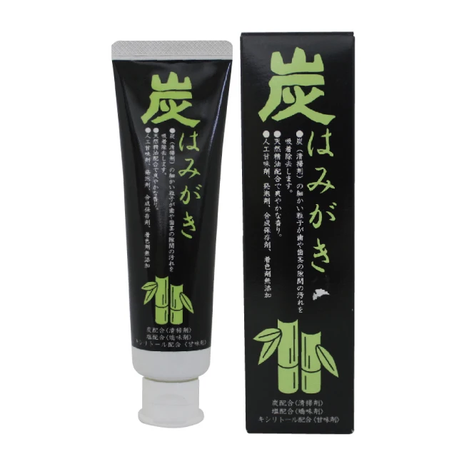 Мелкая зубная паста из бамбукового угля, сделано в Японии