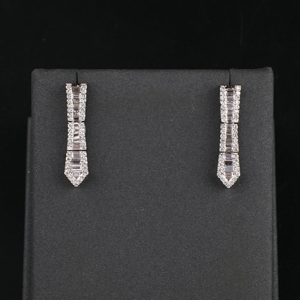 high quality Dubai Saudi Arabia luxury cubic zircon jewelry set necklace earrings ring bracelet4pcs jewelry set for women