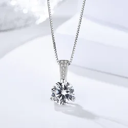 High Quality 925 Silver Jewelry Zircon Pendant Necklace Luxury Diamond Women Jewelry Sets