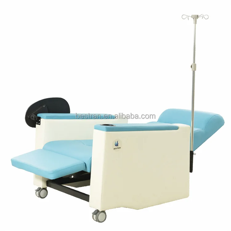 BT-TN008 Hospital manual infusion chair IV POLE Blood Draw Hemodialysis chair Hospital Dialysis Chemotherapy Chairs With table