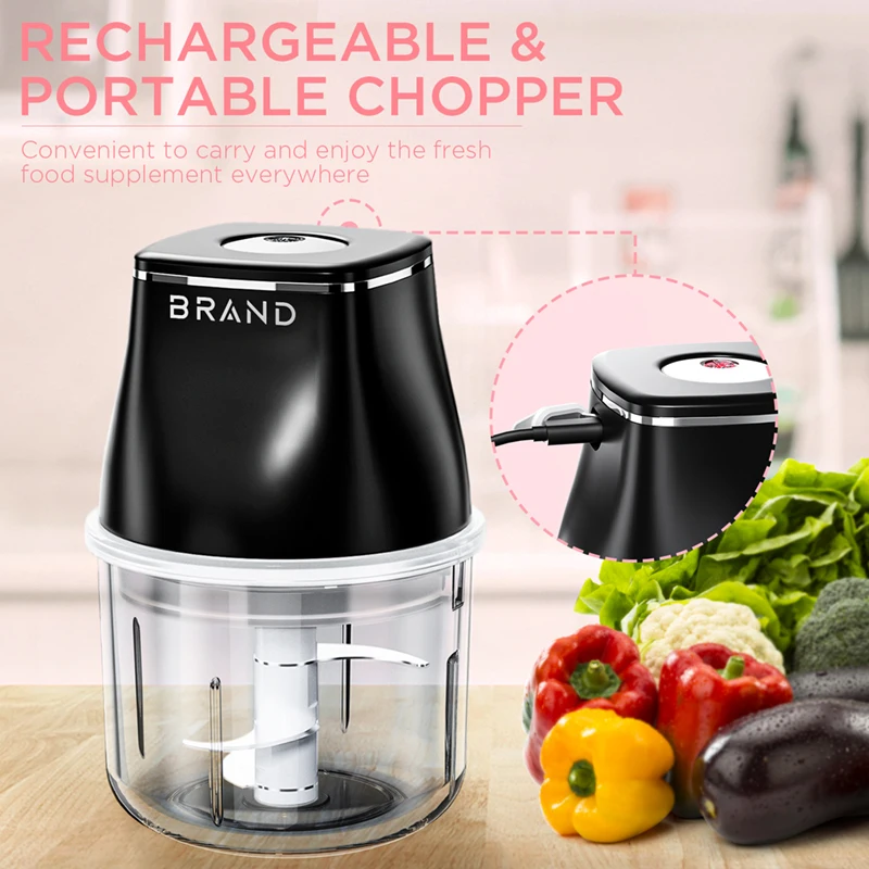 Multifunctional Household Food Blender Small Mini Electric Kitchen Appliance Meat Vegetable Garlic Onion Food Chopper