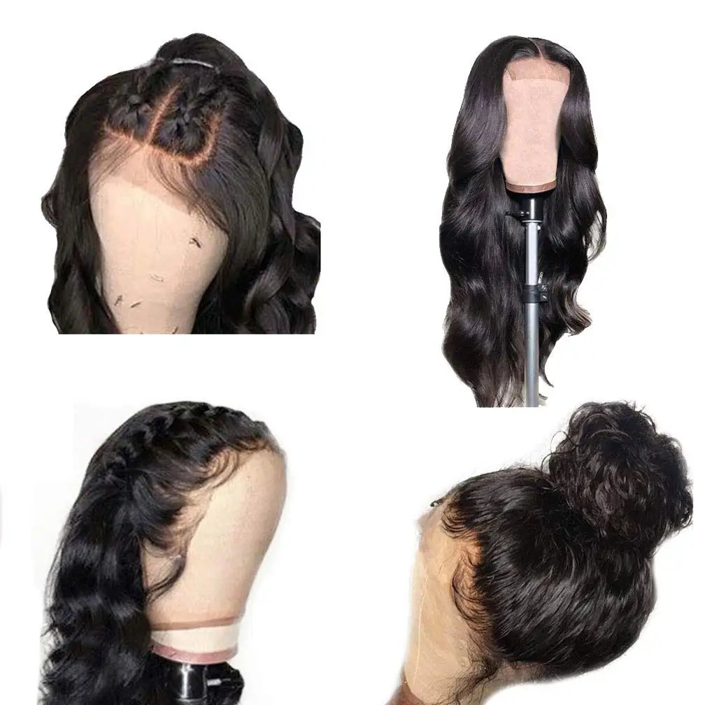 
13x6 Hd Transparent Swiss Lace Wigs Human Hair Lace Front Glueless Brazilian 100% Virgin Natural Human Hair Wigs Vendor Stock 