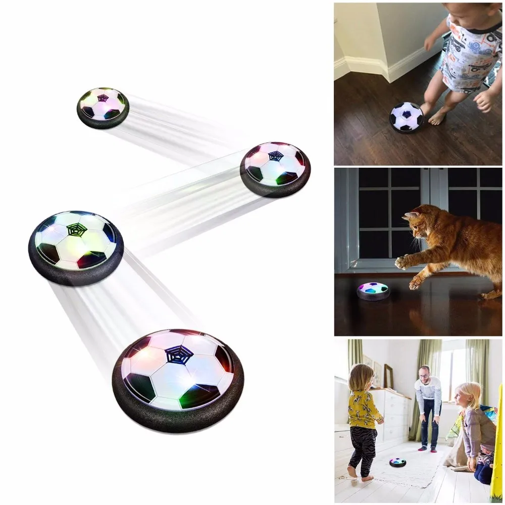 Hot Sale Indoor Air Power Training Ball Playing Football Game Hover Soccer Ball Toys With Light And Music For Kids