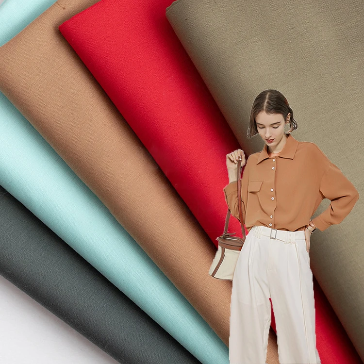 High Quality 80%Poly 20%Cotton Blend TC Plain Woven Fabric Solid Color Plain Woven Fabric For Men Women Shirt