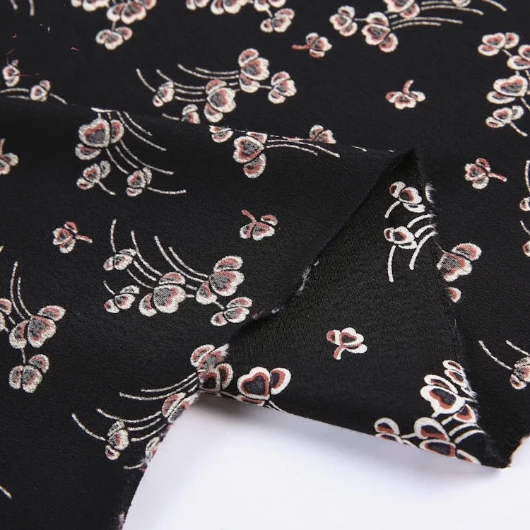 Высококачественная вискозная ткань из крепа с принтом для женских платьев