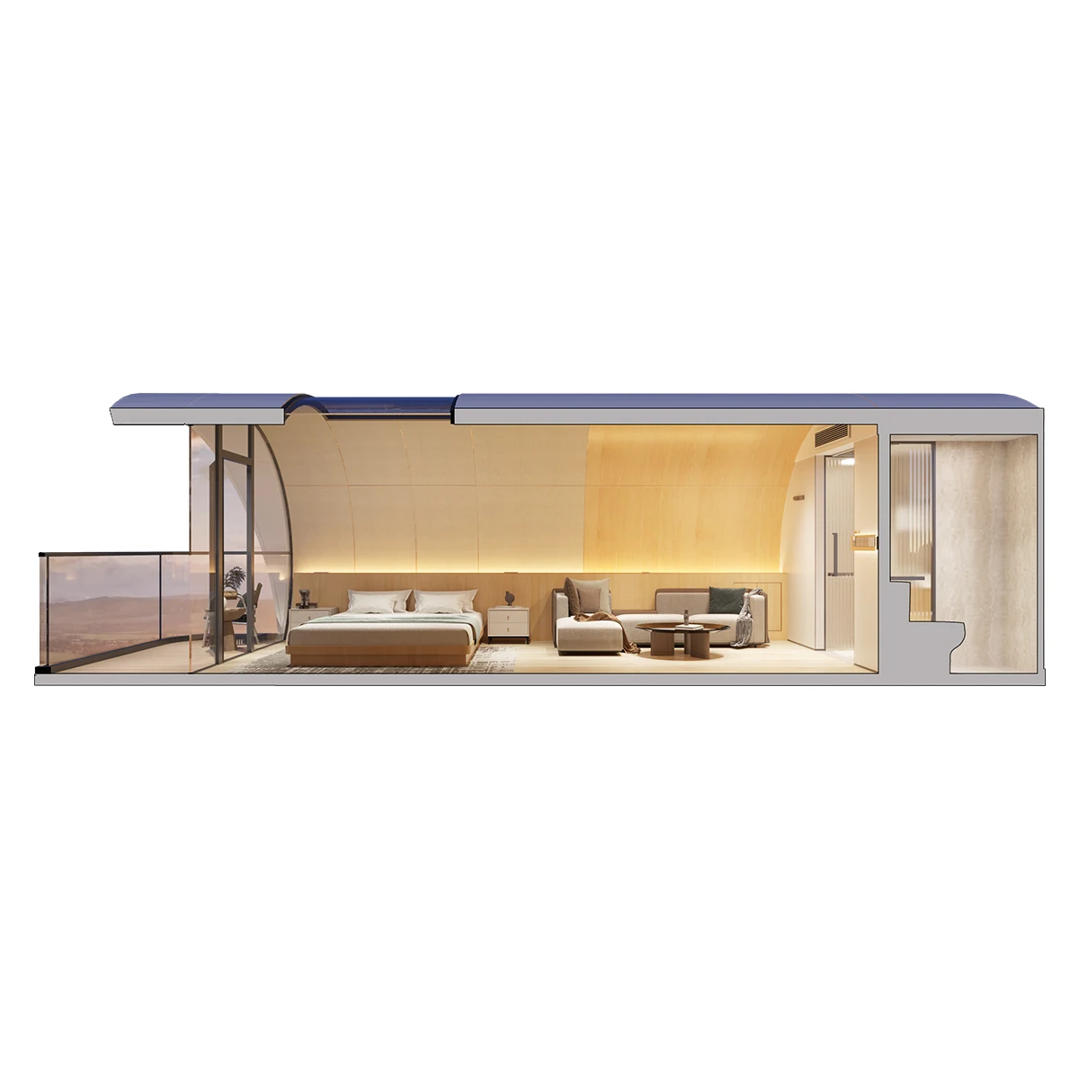 Outdoor Eco Capsule House Luxury Extendable Pod Prefabricated Capsule Hotel Capsule Room Prefab Cabin Container House