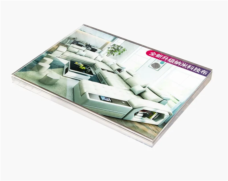 Акриловый Настольный держатель для карт a4 со скошенными кристаллами, ценник для мобильного телефона, карта для отображения цены, высококачественная прозрачная подставка для продукта