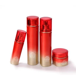 luxury glass cosmetic jar dropper bottle glass frosted serum bottle packaging cosmetic jar 200ml