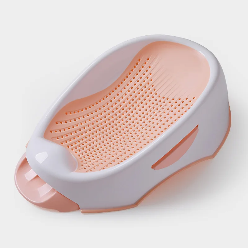 Newborn Baby Bath Seat Support Rack Soft Plastic Tubs General Barrel With Anti-slip Base