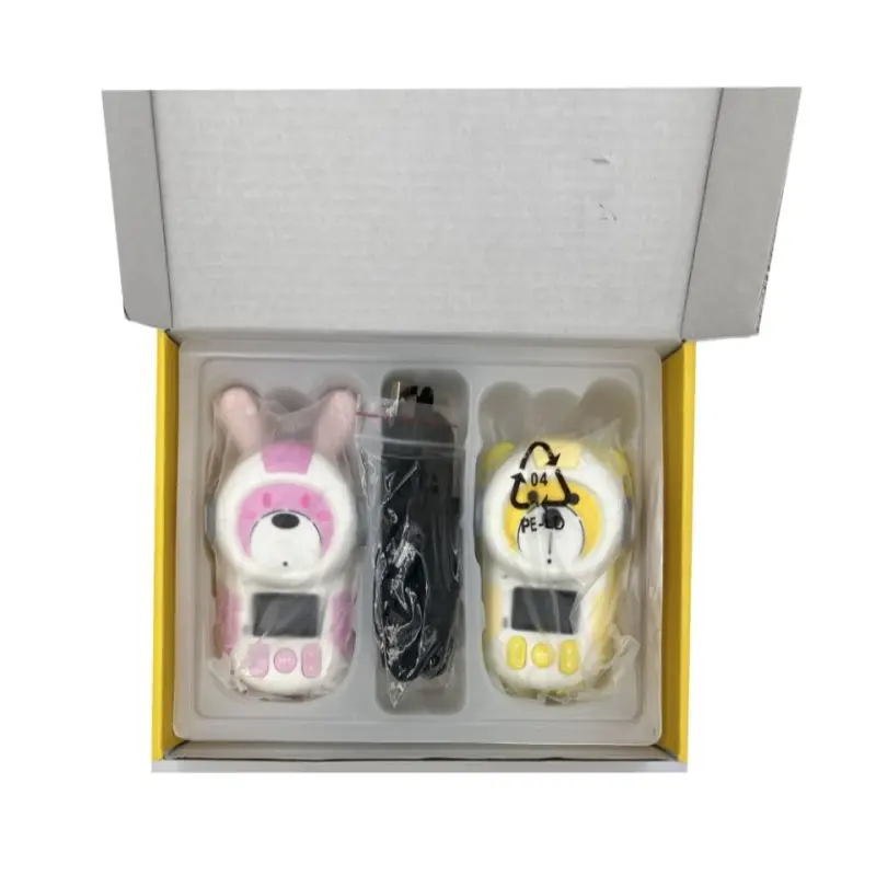 Factory wholesale walkie talkie big pink bunny kids radio speaker custom 1-3km distance walkie talkie walkie talkie