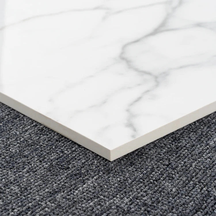 
800*800 polished glazed carrara marble look porcelain ceramic floor tile and wall tile 