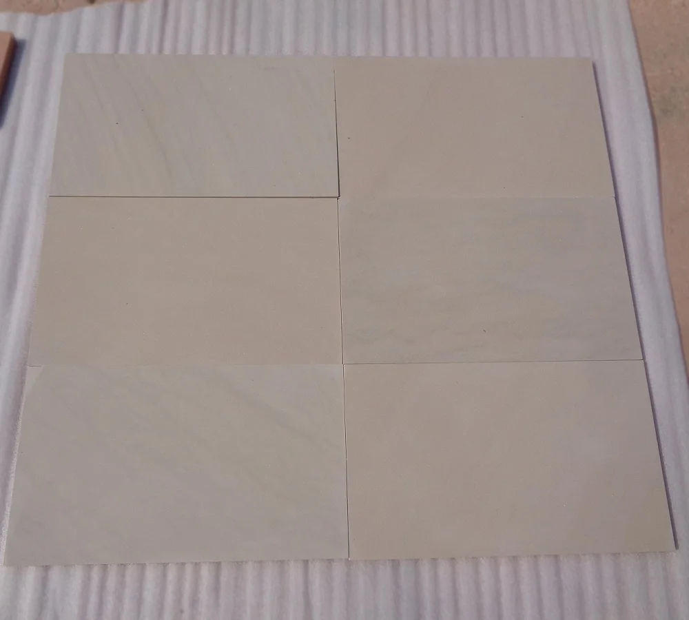 Dholpur Beige Honed Top Calibrated Bottom Machine Cut Edges Sandstone High Strength Bulk Quantity Top Selling