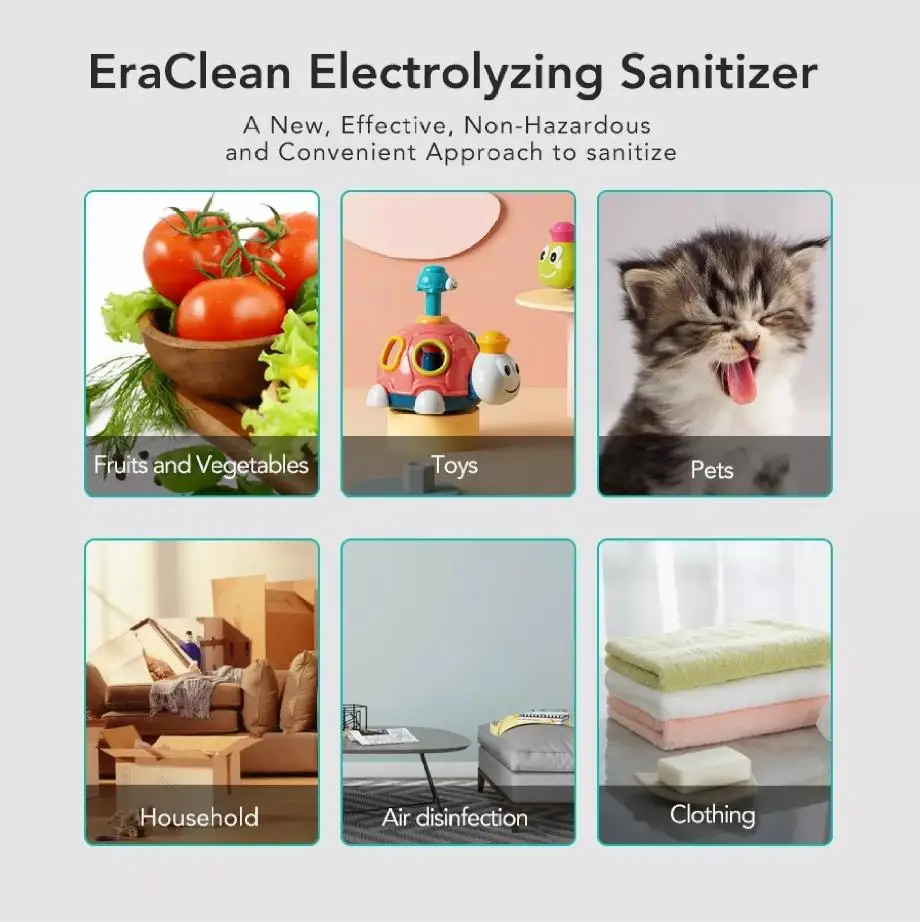  Оригинальный генератор воды Xiaomi EraClean устройство для нанесения гипохлорита натрия портативная бутылка-распылитель