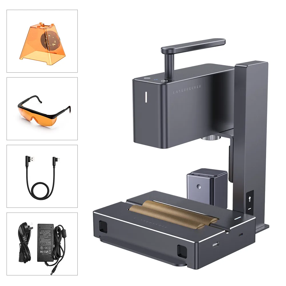 Mini laser engraving machine pecker2 leather wood acrylic potable engraver