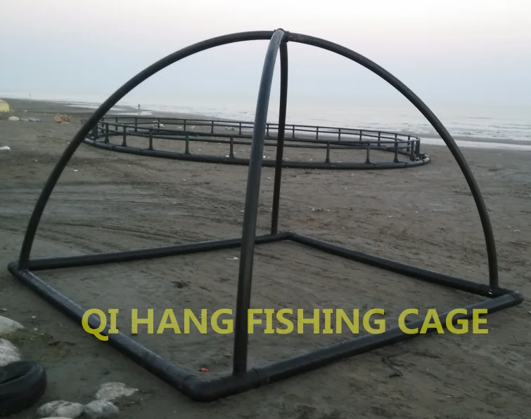 HDPE farm raised sea bass fish farming cage for pisciculture