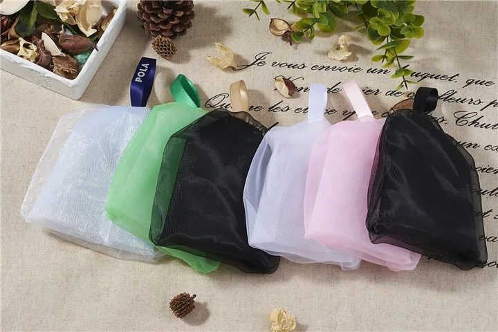 Foaming net facial cleanser PE net for facial cleansing bath soap net bath sponge A95