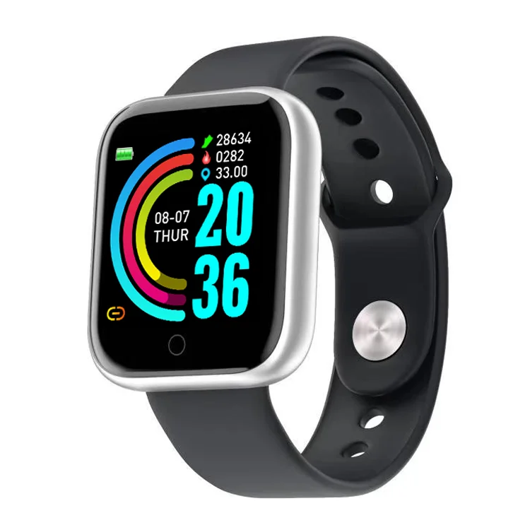 
Smart Watch y68 Sports Life Waterproof Blood Pressure Heart Rate Monitor Soft Silicone Bracelet Y68 Smartwatch 