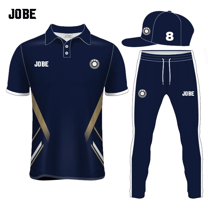 full hand cricket jersey design custom print quick dry cricket shirts with team name logo