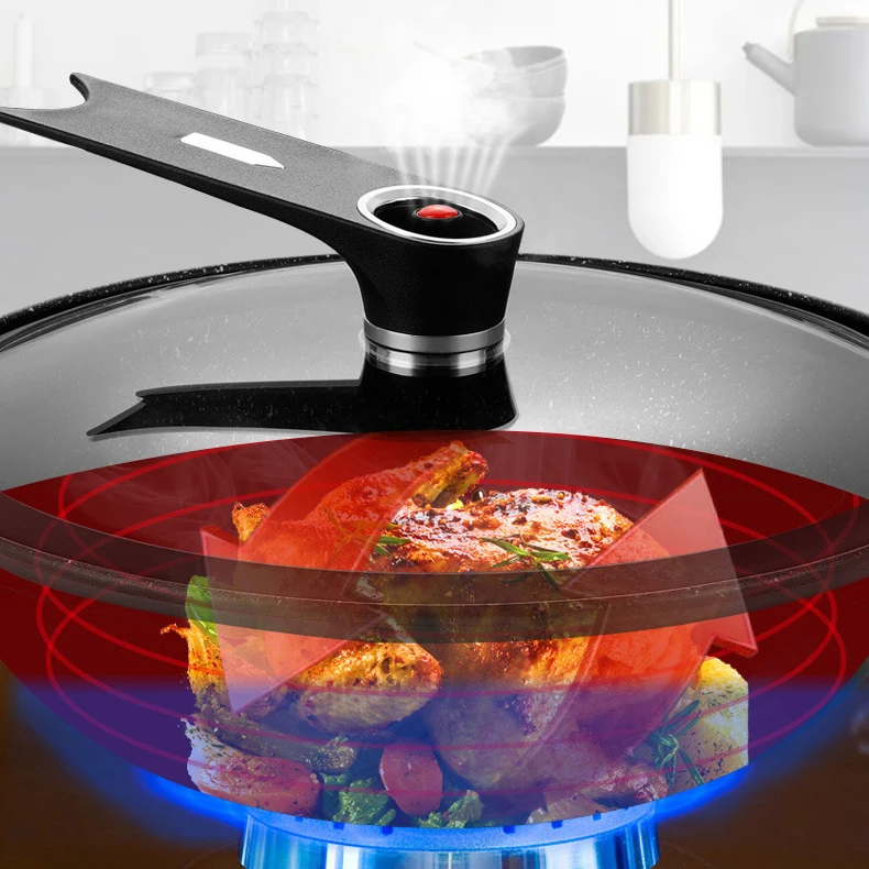 Household gas stove induction cooker universal cooking frying pan flat-bottomed non-stick pan