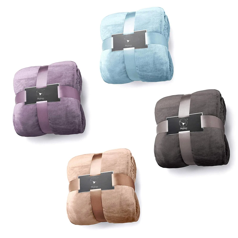 Wholesale Fleece Bed Blanket Oversize Super Soft Warm Thick Plush Throw Lightweight Cozy Couch Blankets
