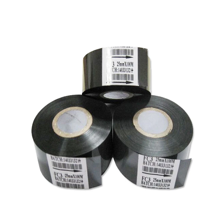 Wholesale High Quality 25mm*100m Hot Stamping Code Ribbon Screen Printing Film Hot Stamping Foil For Plastic