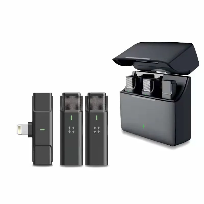 Hot Sale Wireless Microphones Live Stream Interview Type-C Lavalier Studio Microphone Stand Condenser Gaming wireless Microphone