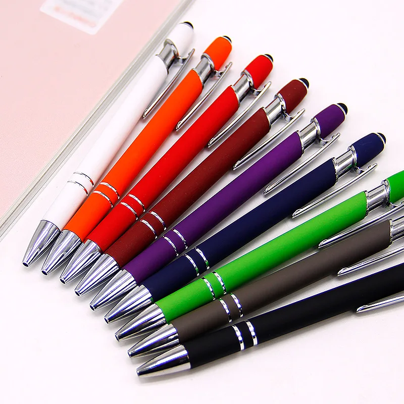 Custom Vibrant Metallic Ballpoint Stylus Pens - Pens for Office, School, and Home Use - Smooth Writing Experience