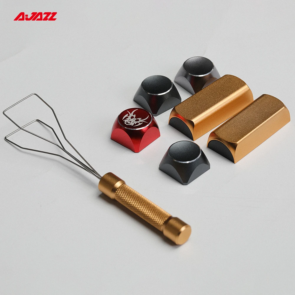 AJAZZ Aluminum alloy metal Custom Keycaps High Quality Desktop Multicolor Plating Keyboard Cover Keycaps For Mechanical Keyboard