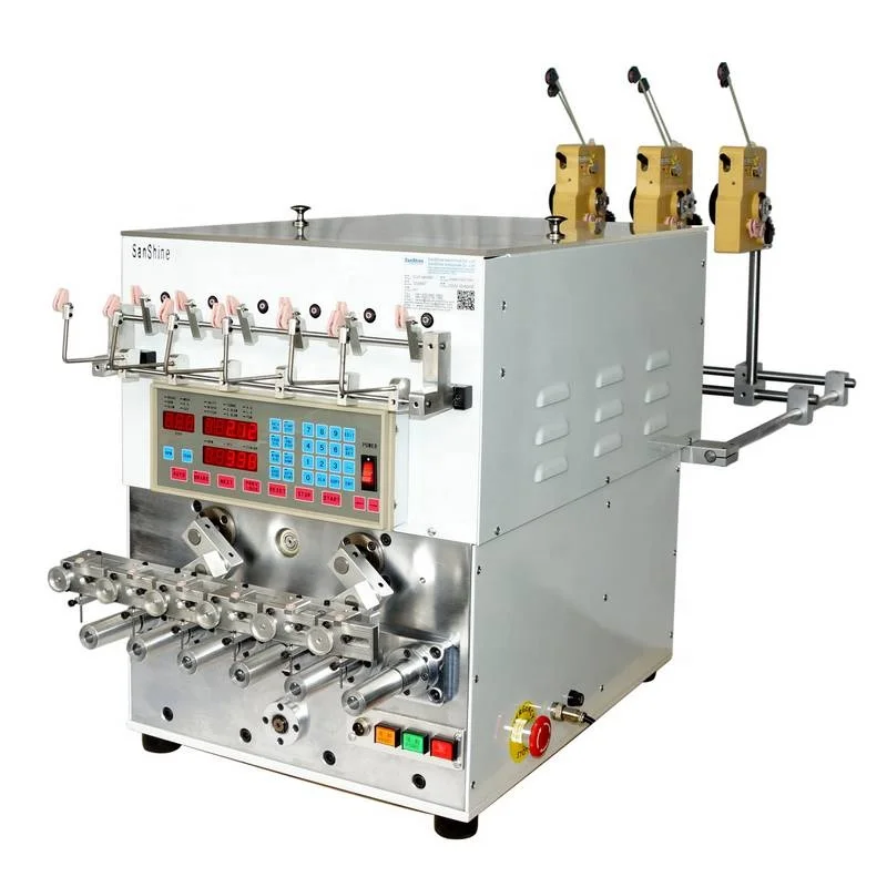 Шесть шпинделей, автоматический тонкий провод, феррорезонансный трансформатор, катушечный обмоточный станок с проводом