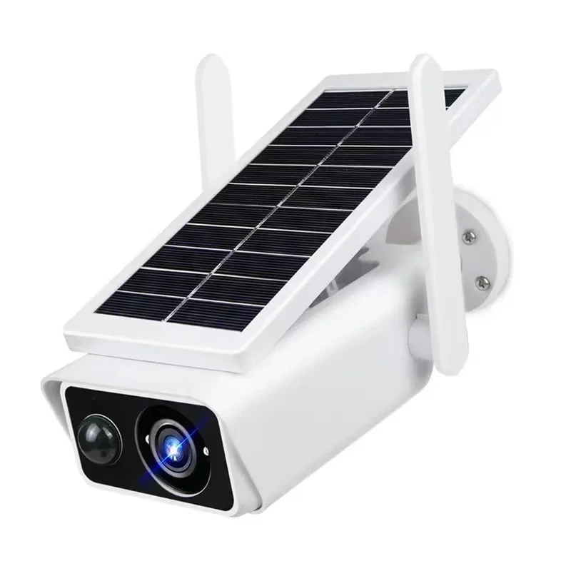 New Outdoor Wireless Dual Screen Solar Battery IP Security Camera Zoom WiFi/4G  Network Surveillance Camera