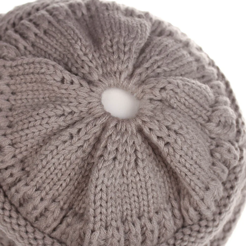 Satin Lined Winter Hat High Quality Thick Warm Hat Fashion Slouchy Silk Knitted Women Beanie Hat