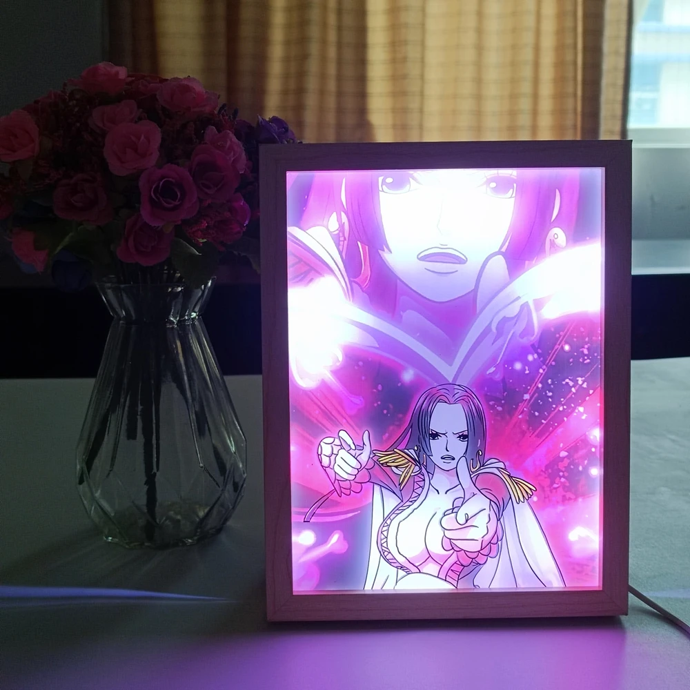 Wood Photo Frame LED Night Light Home Decoration Creative USB Hanging Picture Solid Christmas Bedroom Small Silicone 60 Modern