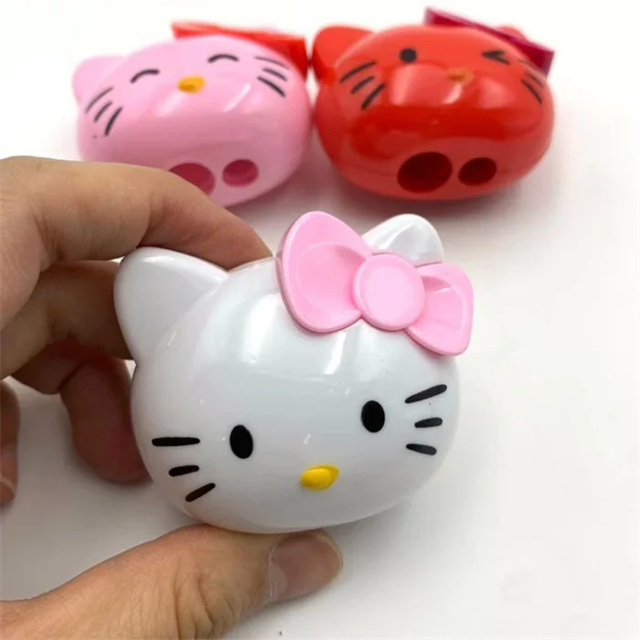 Indonesia New products Custom office school pretty stationery portable Kawaii cat shaped plastic sharpener for pencil school